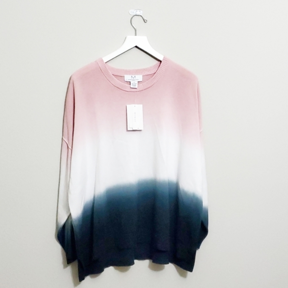 Magaschoni Blue, Pink and White Hombre Sweater 3X